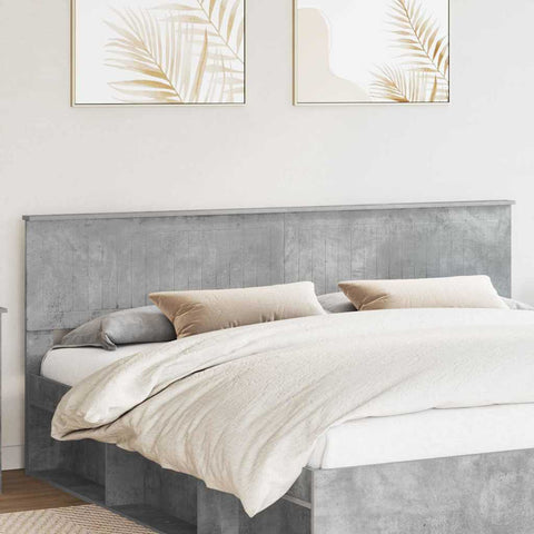 vidaXL Headboard with Headboard Concrete Grey 200 cm Engineered wood