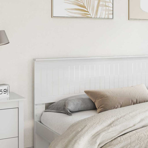 vidaXL Headboard with Headboard Gloss White 200 cm Engineered wood