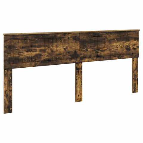 vidaXL Headboard with Headboard Smoked Oak 200 cm Engineered wood