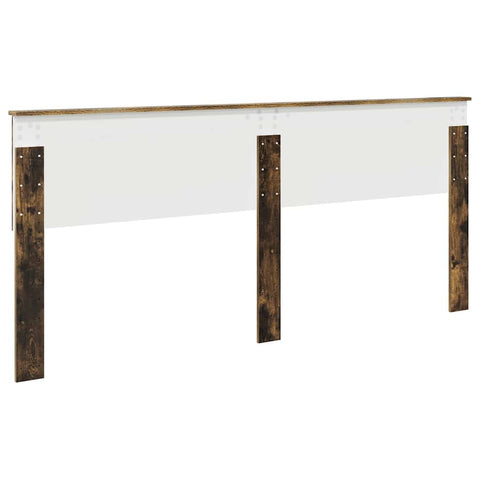 vidaXL Headboard with Headboard Smoked Oak 200 cm Engineered wood