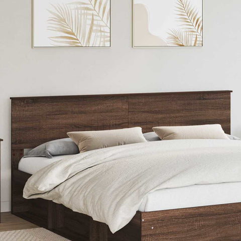 vidaXL Headboard with Headboard Brown Oak 200 cm Engineered wood