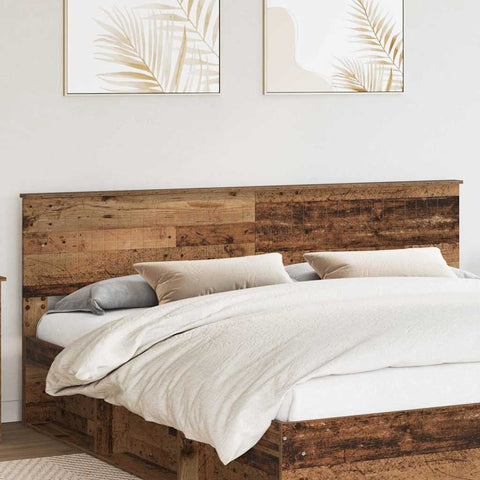 vidaXL Headboard with Headboard Old Wood 200 cm Engineered wood