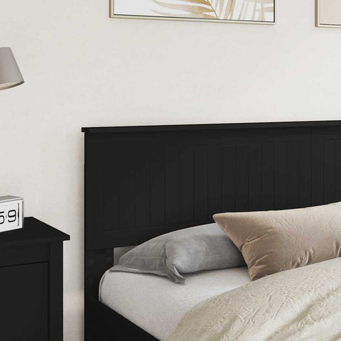 vidaXL Headboard with Headboard Black Oak 180 cm Engineered wood