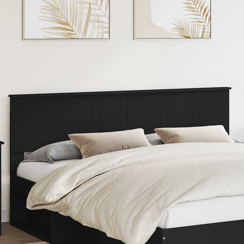 vidaXL Headboard with Headboard Black Oak 180 cm Engineered wood