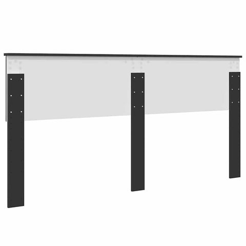 vidaXL Headboard with Headboard Black Oak 180 cm Engineered wood