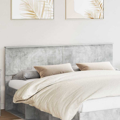 vidaXL Headboard with Headboard Concrete Grey 180 cm Engineered wood