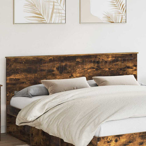 vidaXL Headboard with Headboard Smoked Oak 180 cm Engineered wood