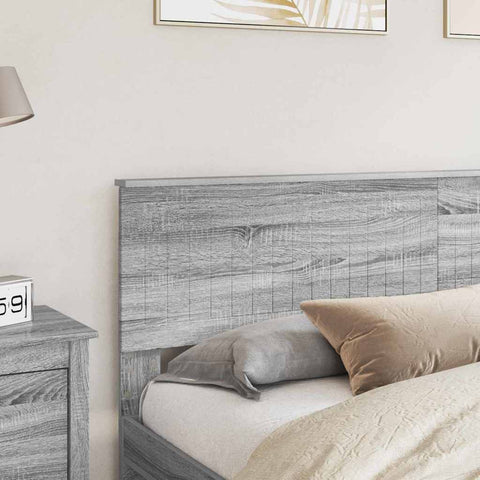 vidaXL Headboard with Headboard Grey Sonoma 180 cm Engineered wood