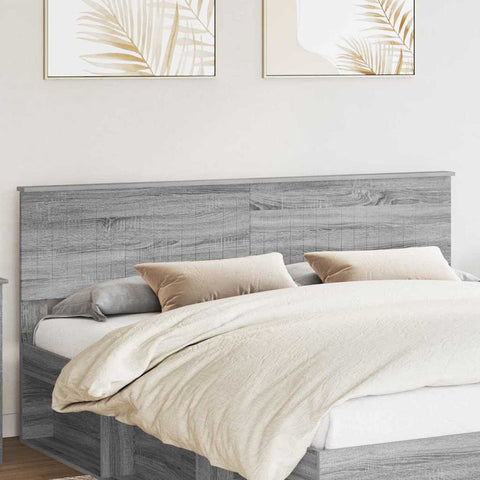 vidaXL Headboard with Headboard Grey Sonoma 180 cm Engineered wood
