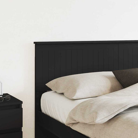 vidaXL Headboard with Headboard Black Oak 160 cm Engineered wood