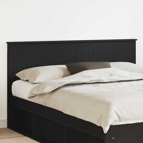 vidaXL Headboard with Headboard Black Oak 160 cm Engineered wood