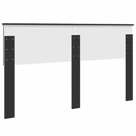 vidaXL Headboard with Headboard Black Oak 160 cm Engineered wood