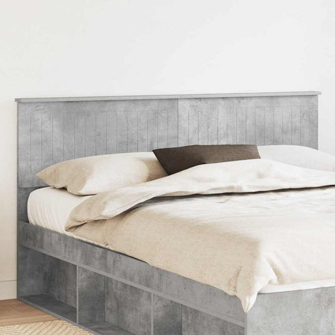 vidaXL Headboard with Headboard Concrete Grey 160 cm Engineered wood