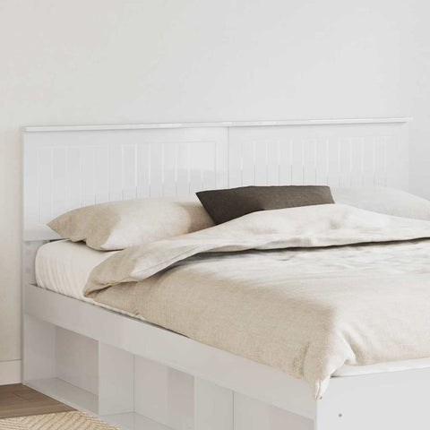 vidaXL Headboard with Headboard Gloss White 160 cm Engineered wood