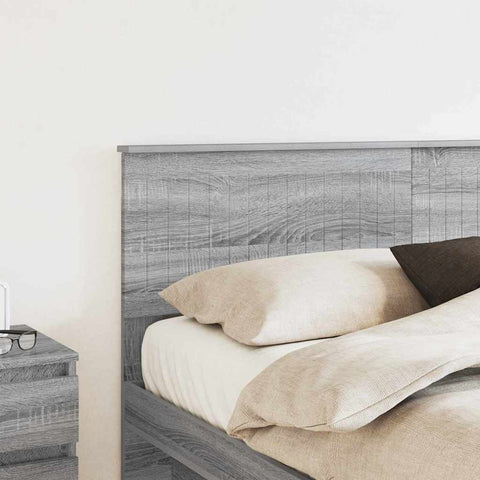 vidaXL Headboard with Headboard Grey Sonoma 160 cm Engineered wood
