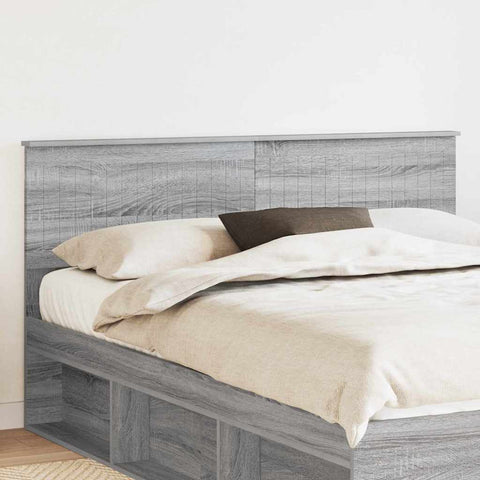 vidaXL Headboard with Headboard Grey Sonoma 160 cm Engineered wood