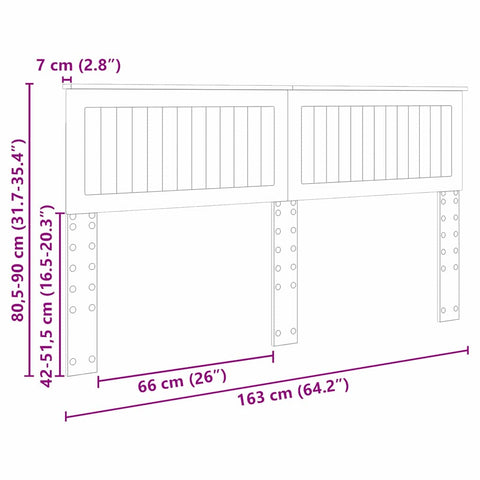vidaXL Headboard with Headboard Brown Oak 160 cm Engineered wood