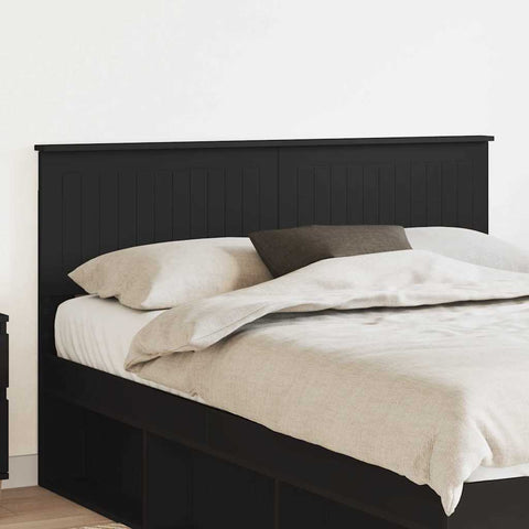 vidaXL Headboard with Headboard Black Oak 140 cm Engineered wood