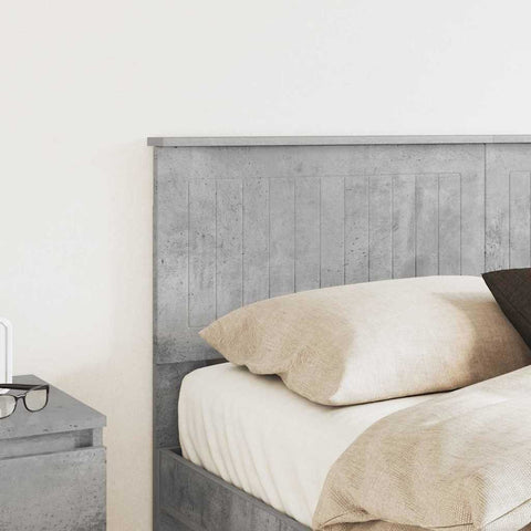 vidaXL Headboard with Headboard Concrete Grey 140 cm Engineered wood