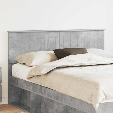 vidaXL Headboard with Headboard Concrete Grey 140 cm Engineered wood