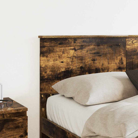 vidaXL Headboard with Headboard Smoked Oak 140 cm Engineered wood