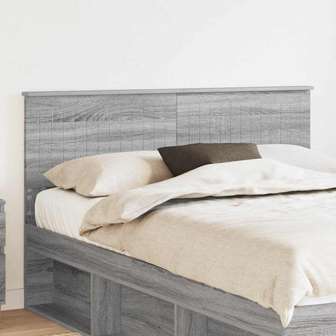 vidaXL Headboard with Headboard Grey Sonoma 140 cm Engineered wood