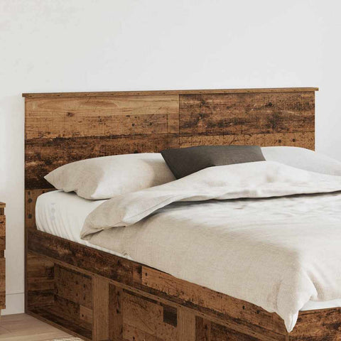 vidaXL Headboard with Headboard Old Wood 140 cm Engineered wood