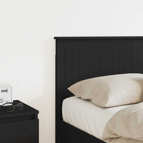 vidaXL Headboard with Headboard Black Oak 135 cm Engineered wood