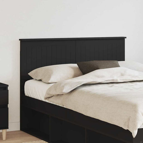 vidaXL Headboard with Headboard Black Oak 135 cm Engineered wood