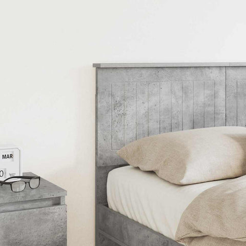 vidaXL Headboard with Headboard Concrete Grey 135 cm Engineered wood