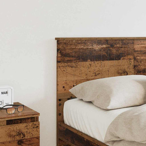 vidaXL Headboard with Headboard Old Wood 135 cm Engineered wood