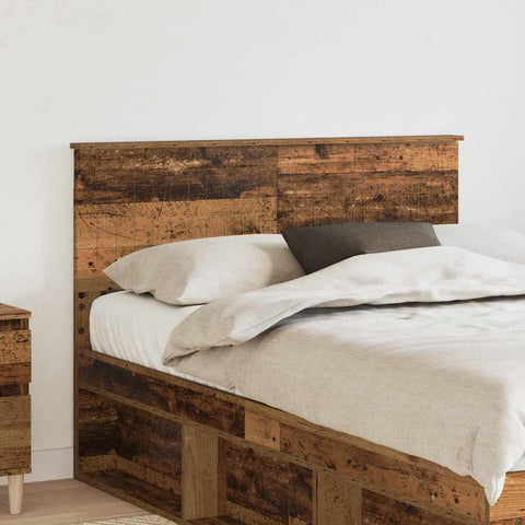 vidaXL Headboard with Headboard Old Wood 135 cm Engineered wood