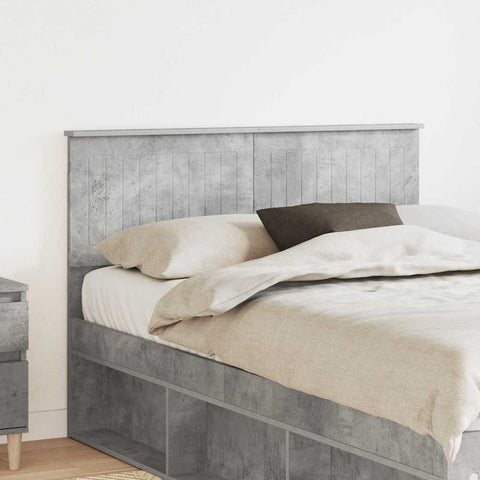 vidaXL Headboard with Headboard Concrete Grey 120 cm Engineered wood