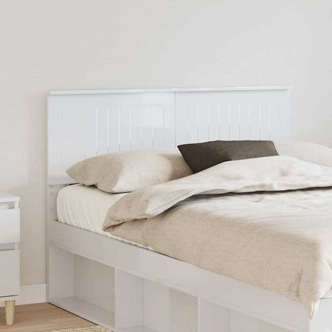 vidaXL Headboard with Headboard Gloss White 120 cm Engineered wood