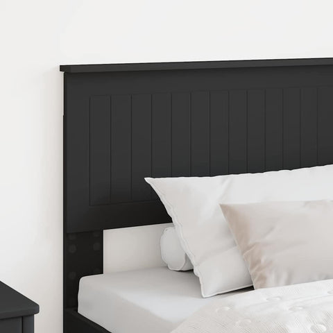 vidaXL Headboard with Headboard Black Oak 100 cm Engineered wood