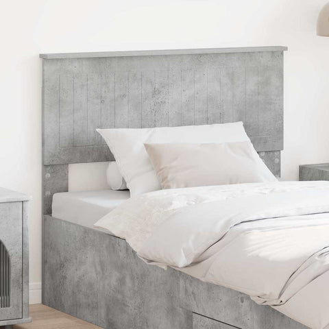 vidaXL Headboard with Headboard Concrete Grey 100 cm Engineered wood