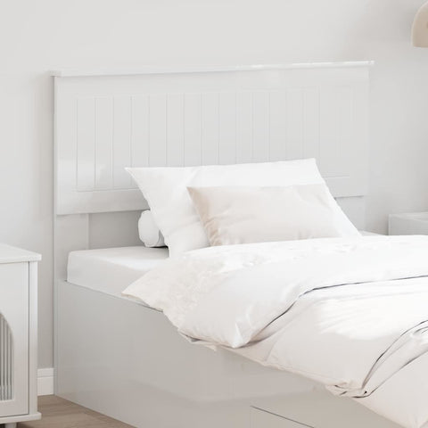 vidaXL Headboard with Headboard Gloss White 100 cm Engineered wood