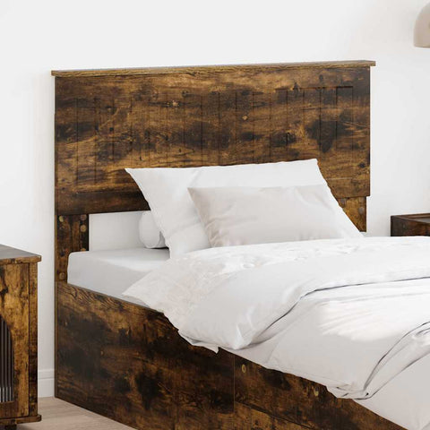 vidaXL Headboard with Headboard Smoked Oak 100 cm Engineered wood