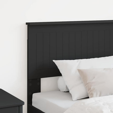 vidaXL Headboard with Headboard Black Oak 90 cm Engineered wood