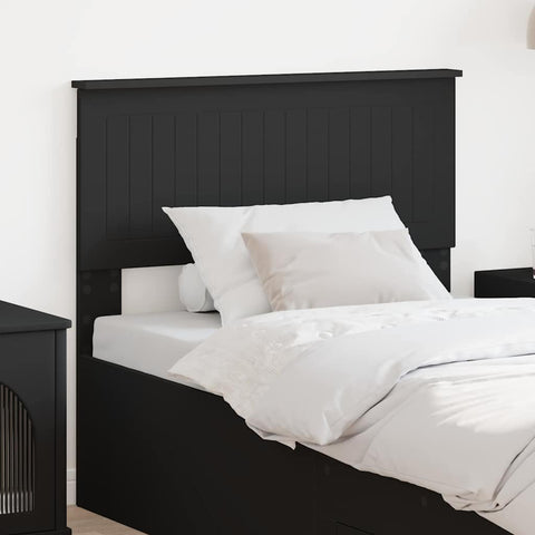 vidaXL Headboard with Headboard Black Oak 90 cm Engineered wood