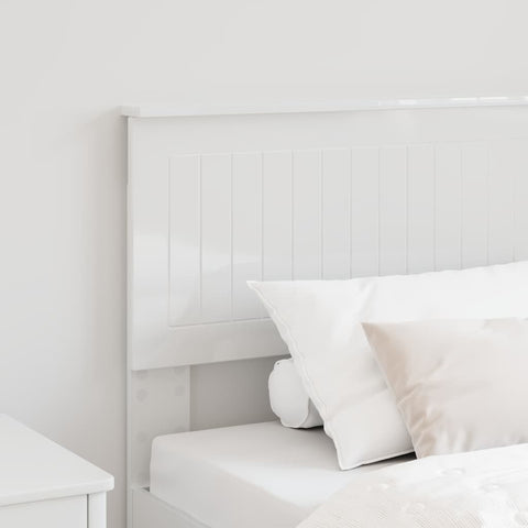 vidaXL Headboard with Headboard Gloss White 90 cm Engineered wood