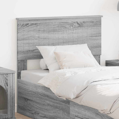 vidaXL Headboard with Headboard Grey Sonoma 90 cm Engineered wood