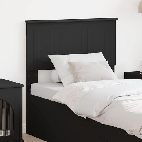 vidaXL Headboard with Headboard Black Oak 80 cm Engineered wood