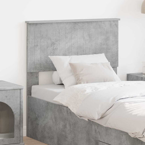 vidaXL Headboard with Headboard Concrete Grey 80 cm Engineered wood
