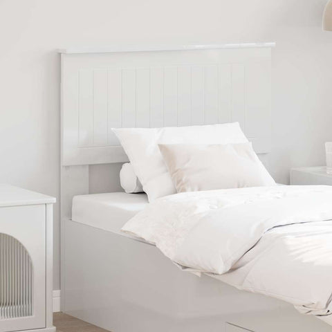 vidaXL Headboard with Headboard Gloss White 80 cm Engineered wood
