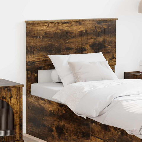 vidaXL Headboard with Headboard Smoked Oak 80 cm Engineered wood