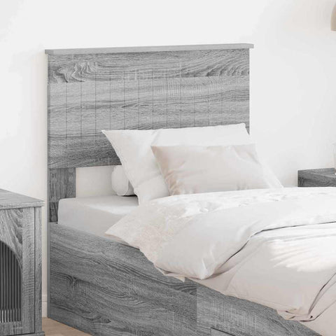 vidaXL Headboard with Headboard Grey Sonoma 75 cm Engineered wood