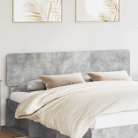 vidaXL Headboard with Headboard Concrete Grey 200 cm Engineered wood