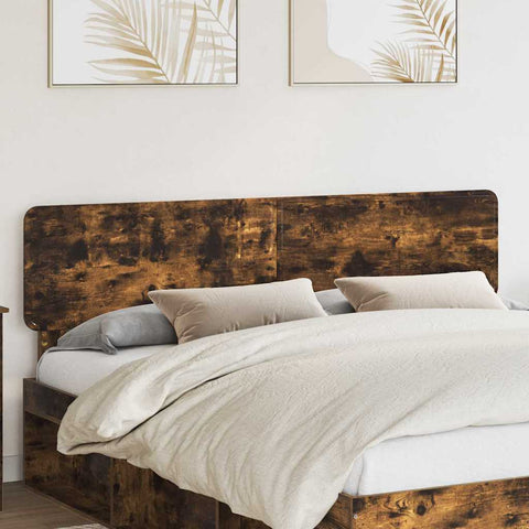 vidaXL Headboard with Headboard Smoked Oak 180 cm Engineered wood