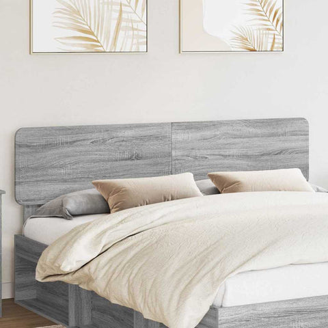 vidaXL Headboard with Headboard Grey Sonoma 180 cm Engineered wood